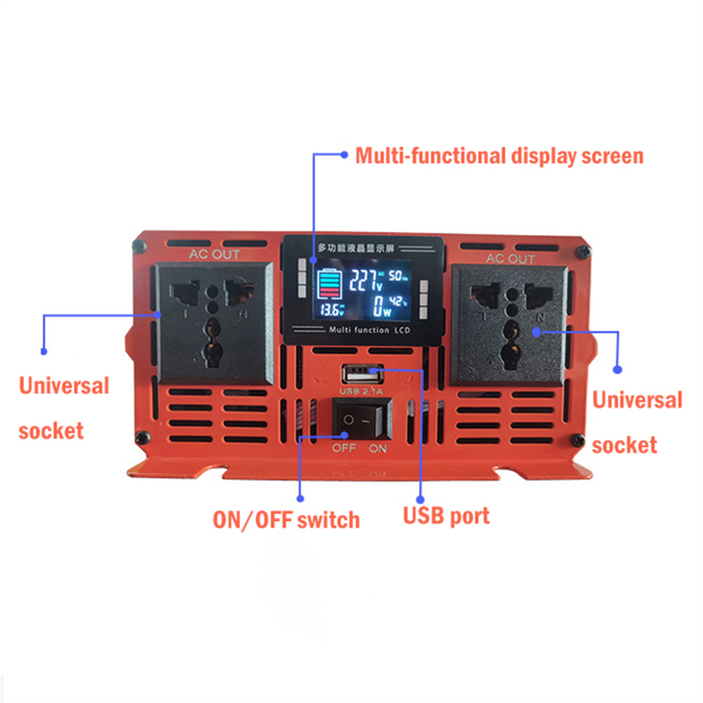 Inversor de voltaje Universal  - Pure Sine Wave Inverter 5000W 48V 220V reseña y precio